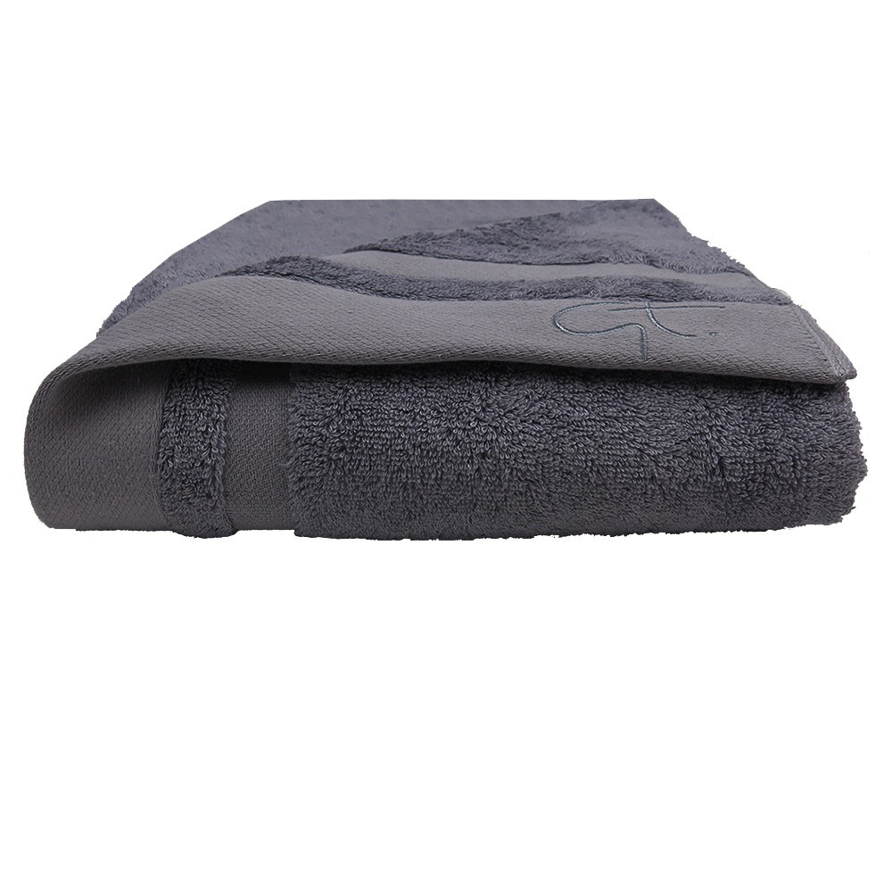 drap de douche ligne bambou couleur ardoise