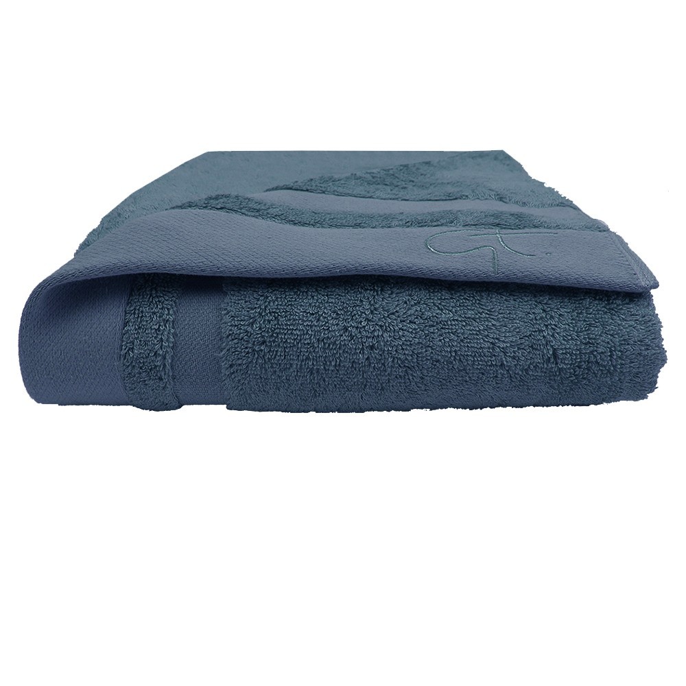 drap de douche ligne bambou couleur bleu