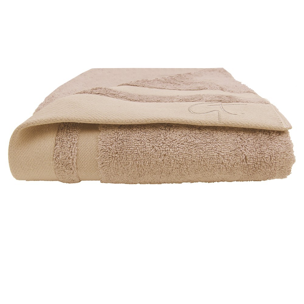 drap de douche ligne bambou couleur ficelle