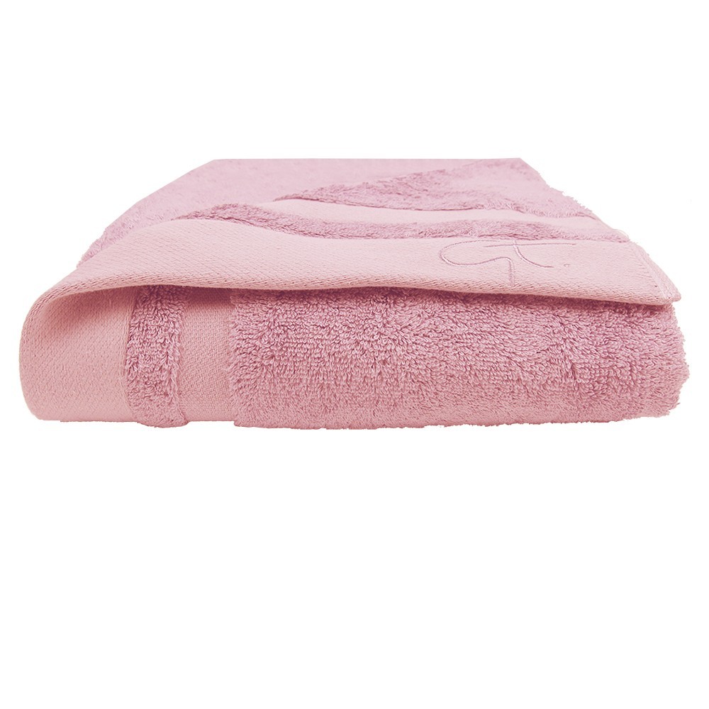 drap de douche ligne bambou couleur rose