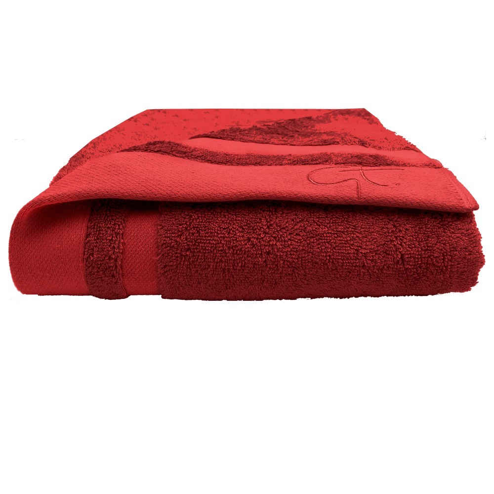 drap de douche ligne bambou couleur terracotta
