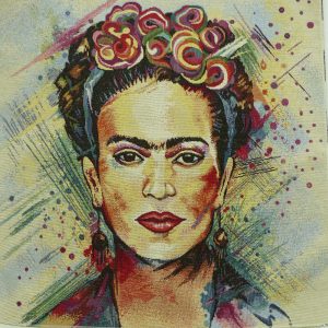 carré tapisserie 45*45cm convient pour face de coussin - motif Frida kahlo Mexico Feuiilages exotiques