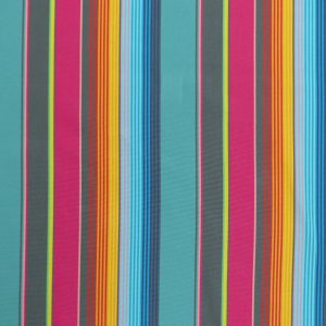 Tissu yoile rayures plein air motif Sydney Lagon multicolore