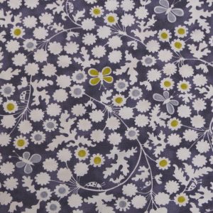 Tissu toile métis composée de coton et lin, motif imprimé berwick trail antique couleur bleu