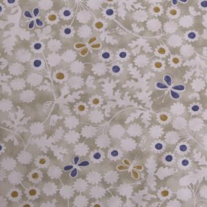 Tissu toile métis composée de coton et lin, motif imprimé berwick trail antique couleur écru