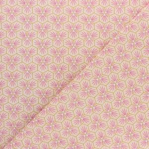 tissu cretonne en coton imprimé garanti Oeko-Tex REF RIAD coloris Rose