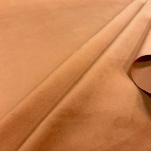 Velours ras uni couleur orange brûlée