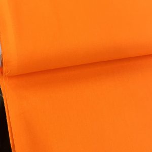 tissu JEKYLL ORANGE VIF en coton uni léger, largeur 150cm, idéal pour toute couture de vêtements ou nappes ou petits rideaux ou coussins