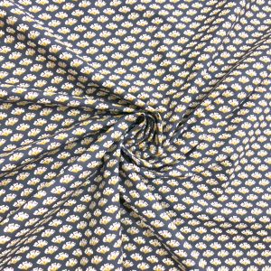 tissu coton imprimé pettis motifs sirko fond marine