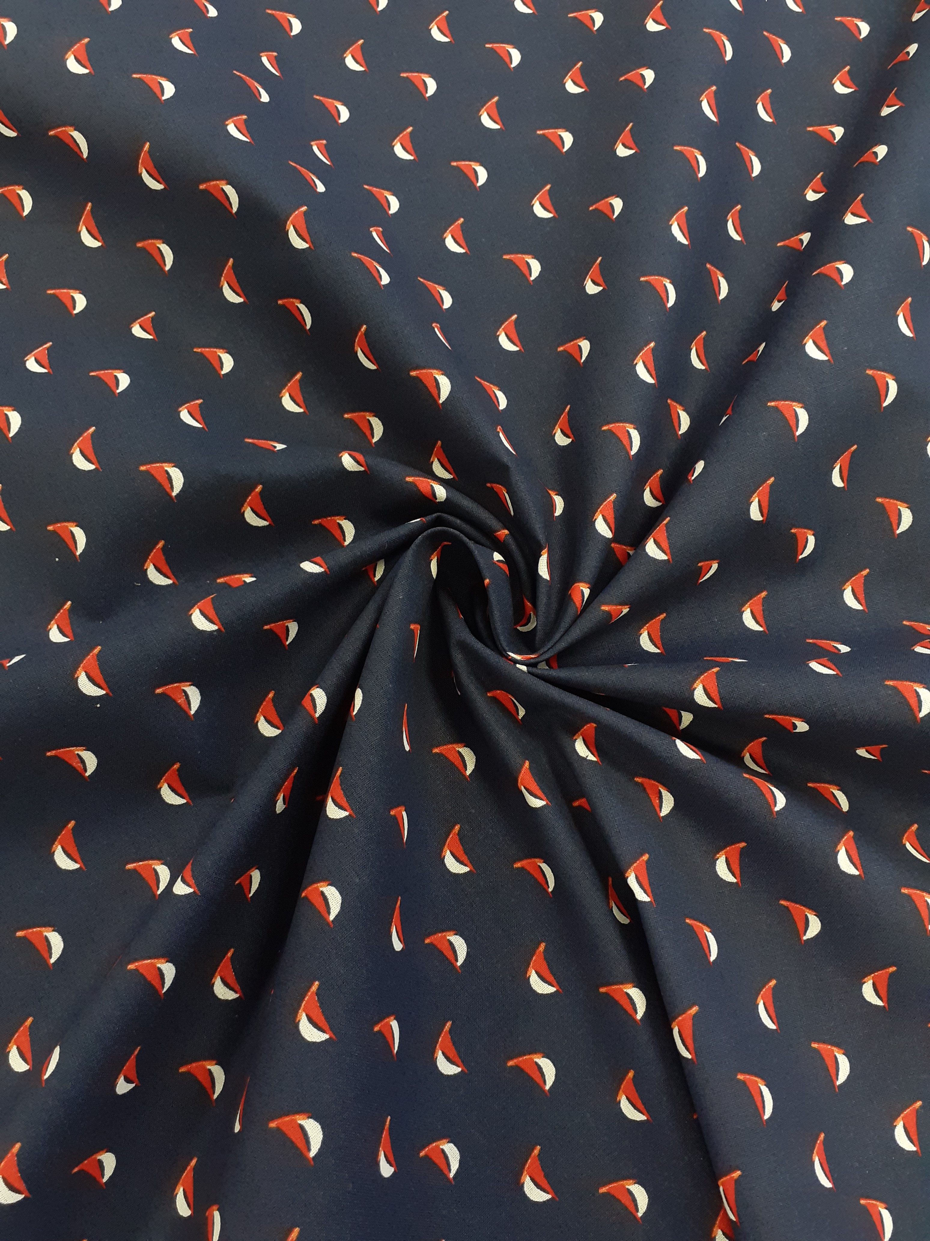 tissu coton imprimé petits motifs Oeko tex ref REGATE