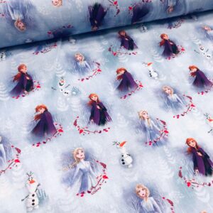 tissu cretonne en coton imprimé garanti Oeko-Tex REF REINE DES NEIGES