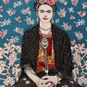 face de coussin dimensions 45*45cm en tapisserie FRIDA KAHLO