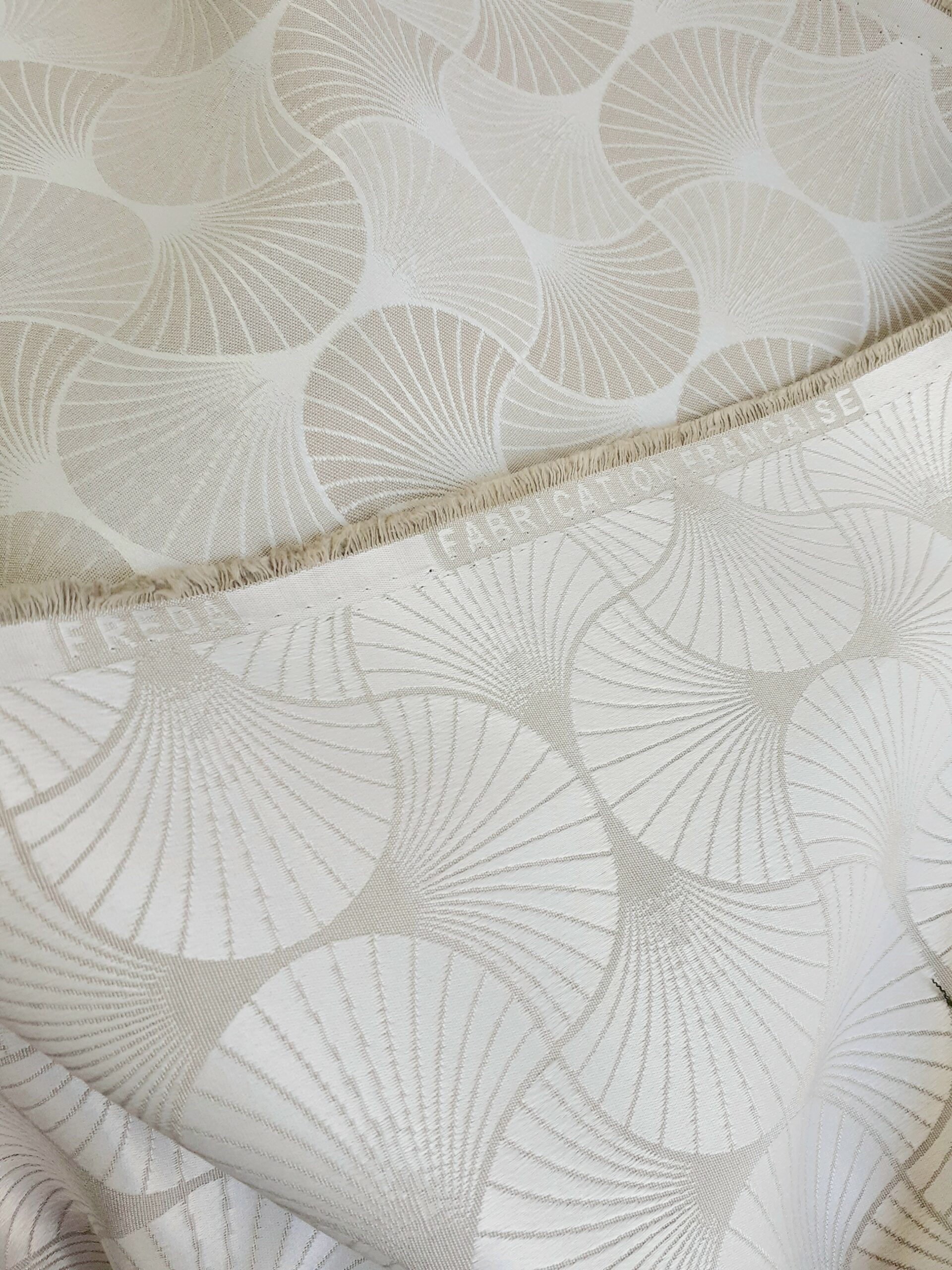 Tissu tissé jacquard – FREDA col GALET x 50 cm – Image 3