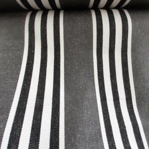 tissu ameublement coton lourd rayures larges bicolores style marin ou extérieur pour coussins ou rideaux épais