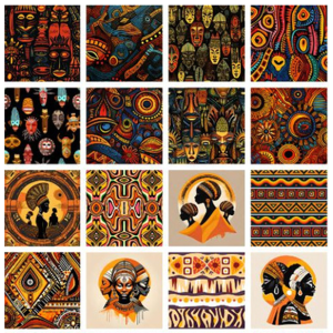 lot 16 carrés lingettes AFRICA