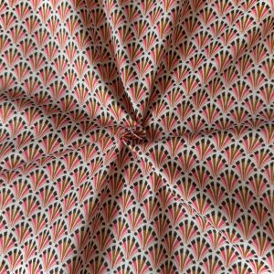 tissu en coton label oekotex , léger et souple avec un joli motif imprimé coloré , pour coudre vêtements et petites créations Déco DIY