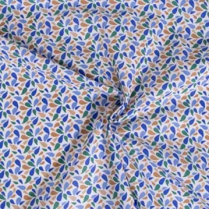tissu en coton label oekotex , léger et souple avec un joli motif imprimé coloré , pour coudre vêtements et petites créations Déco DIY
