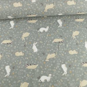 tissu en coton label oekotex , léger et souple avec un joli motif imprimé coloré , pour coudre vêtements et petites créations Déco DIY