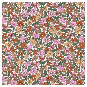 tissu en coton label oekotex , léger et souple avec un joli motif imprimé coloré , pour coudre vêtements et petites créations Déco DIY