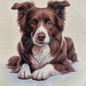 Carrés BORDER COLLIE en tissu jacquard bien épais, parfaits pour coudre vos coussins ou pour toutes vos créations DIY et transformer ces jolis carrés en sacs ou totebags uniques et originaux !