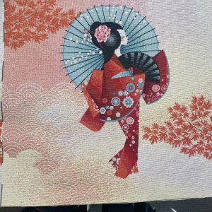 Carrés JOLIE JAPONAISE en tissu jacquard bien épais, parfaits pour coudre vos coussins ou pour toutes vos créations DIY et transformer ces jolis carrés en sacs ou totebags uniques et originaux !