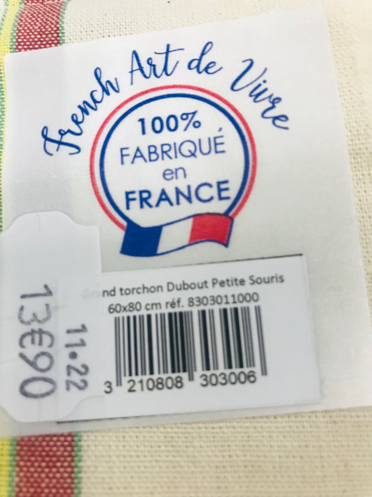 TORCHON LES CHATS DE DUBOUT MADE IN FRANCE