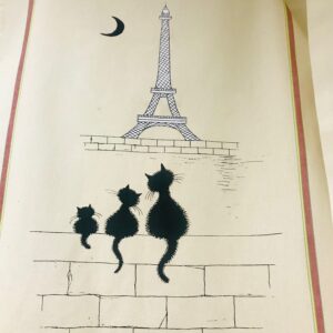 TORCHON LES CHATS DE DUBOUT MADE IN FRANCE