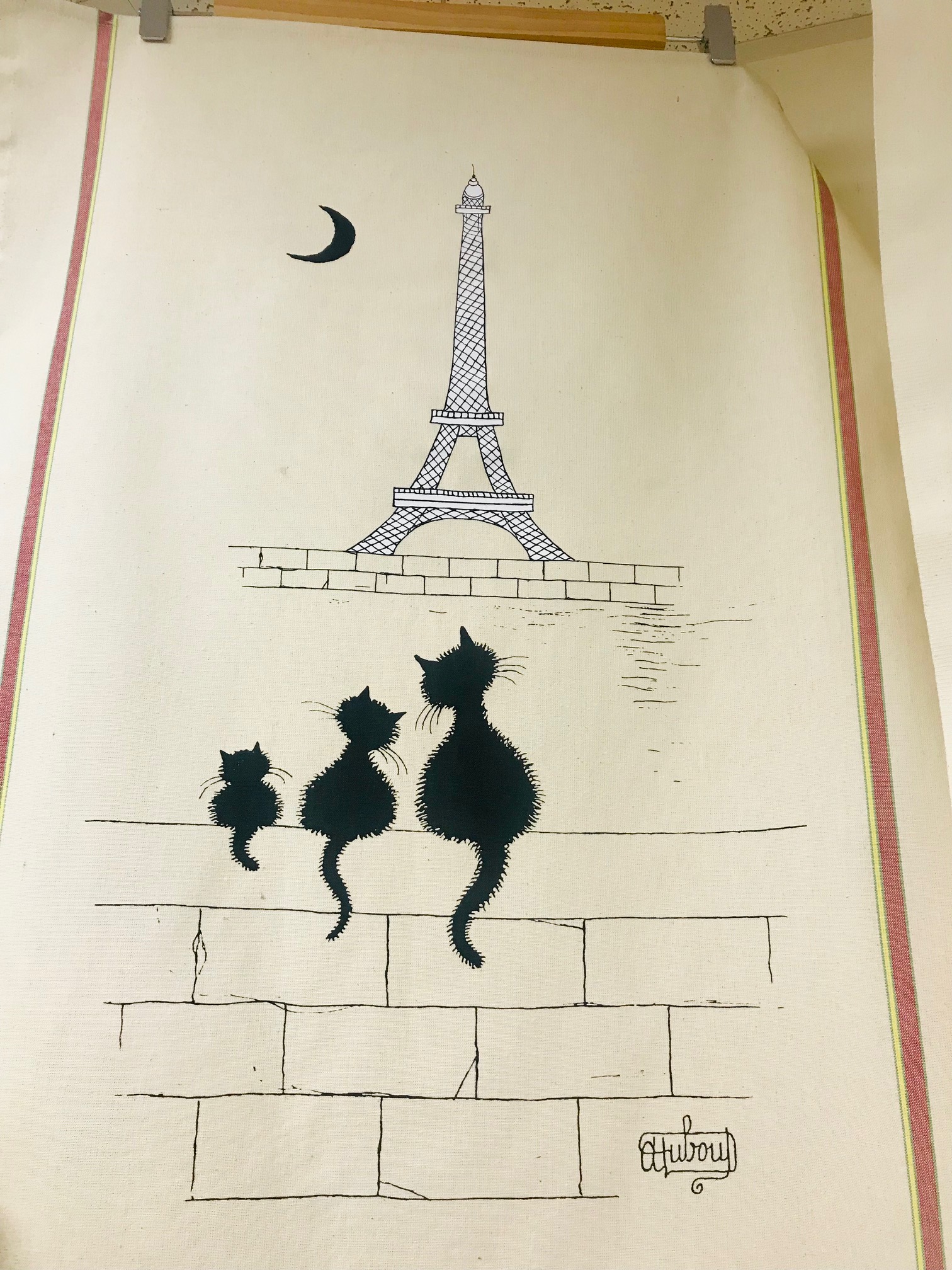 TORCHON LES CHATS DE DUBOUT MADE IN FRANCE