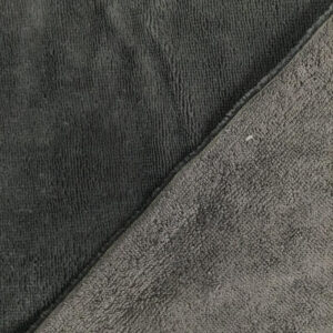tissu microfibre eponge bambou oeko-tex coloris gris anthracite