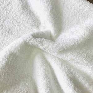 tissu éponge coton en largeur 150cm coloris blanc