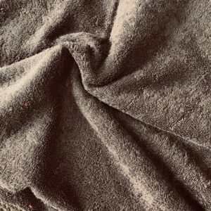 tissu éponge coton en largeur 150cm coloris gris foncé