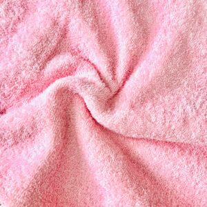 tissu éponge coton en largeur 150cm coloris rose clair
