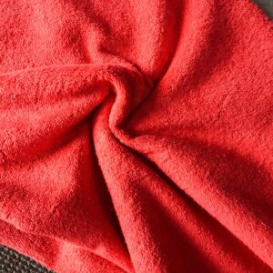 tissu éponge coton en largeur 150cm coloris rouge