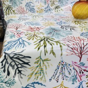 CORAL TROPICAL PVC / un Coton Enduit PVC