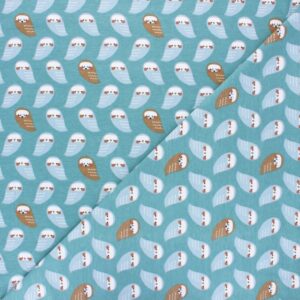 Tissu coton imprimé - MAHOL COL CELADON x 10 cm