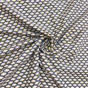 tissu coton imprimé pettis motifs sirko fond marine