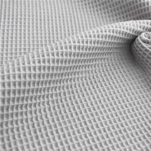 TISSU NID D'ABEILLE - GRIS CLAIR x 10 cm