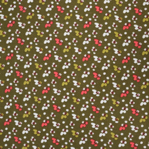 Tissu coton imprimé - Fida col bronze/ocre x 10 cm