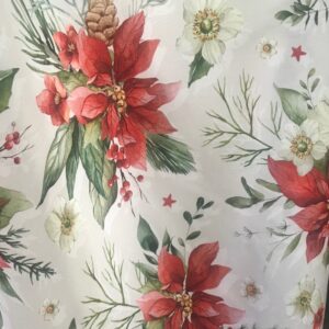 tissu polyester spécial nappage en grande largeur 160cm motifs NOEL