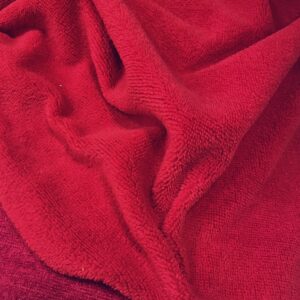 microfibre bambou ROUGE en largeur 150cm pour serviettes et lingettes lavables