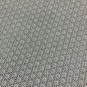 tissu coton imprimé OEKOTEX SAKI gris blanc