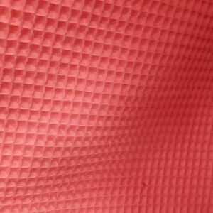 tissu nid d'abeille corail