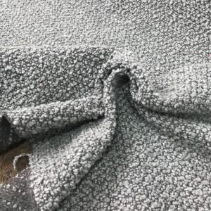 tissu style lainage col gris