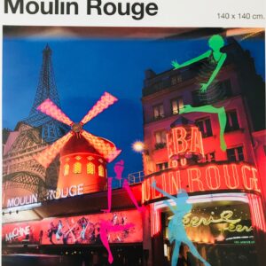 Grand carré 140*140cm en velours impression numérique MOULIN ROUGE