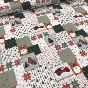 tissu coton imprimé oekotex et bio motifs NOEL