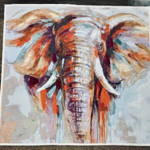 Grand carré Tapisserie XXL motif ELEPHANT pour encadrer sur un mur en déco murale