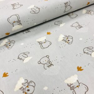 Charmant tissu imprimé sur un coton fin