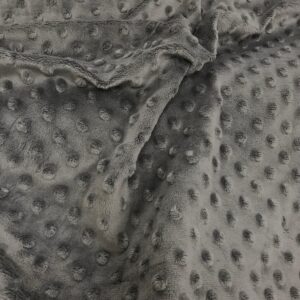 tissu minky bubble coloris gris anthracite