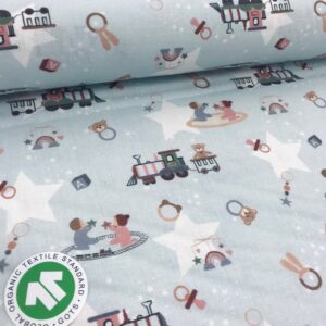 Tissu coton imprimé labellisé bio oekotex pour toutes coutures DIY et jolis vêtements