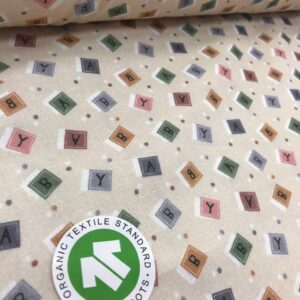 Tissu coton imprimé labellisé bio oekotex pour toutes coutures DIY et jolis vêtements